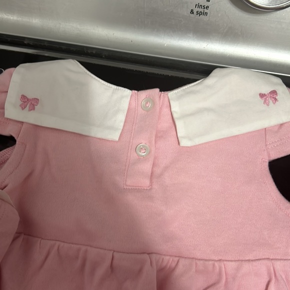 Girls 6-9 months new nwt sailor navy dress coquette bows diaper cover bloomers - Picture 5 of 5